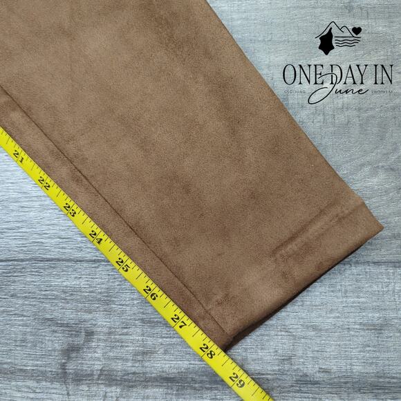 Chaps Faux Suede Pull On Ankle Pants Size L - Picture 5 of 6